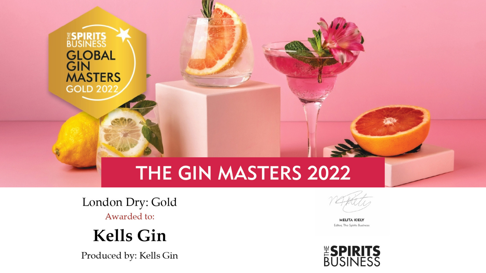 Kells takes home gold for Christmas at Global Gin Masters